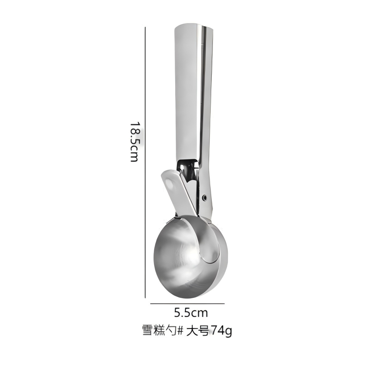 Stainless Steel Ice Cream Scoop Spoon Multifunctional Ice Cream Dessert Ball Scoop Ice Cream Fruit Spoon FCM