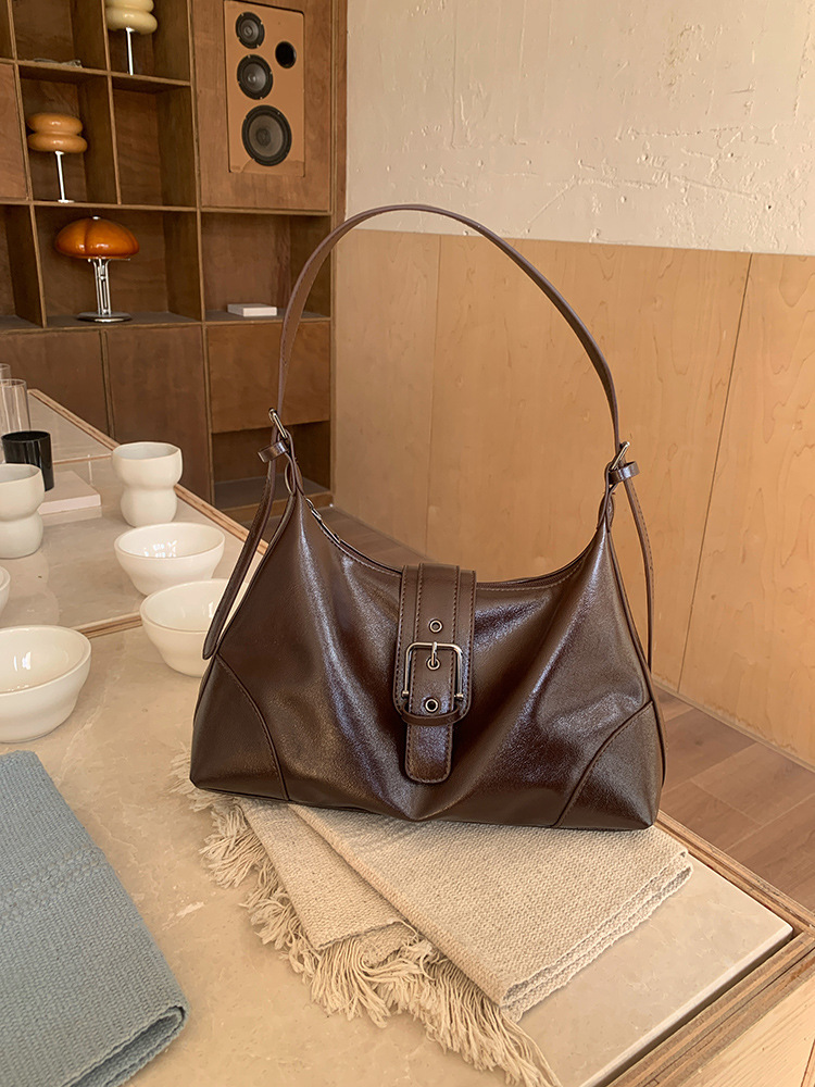 2026 New Casual Commute Trendy Underarm Bag Soft Leather Women's Bag Handheld Shoulder Crossbody Tote Bag