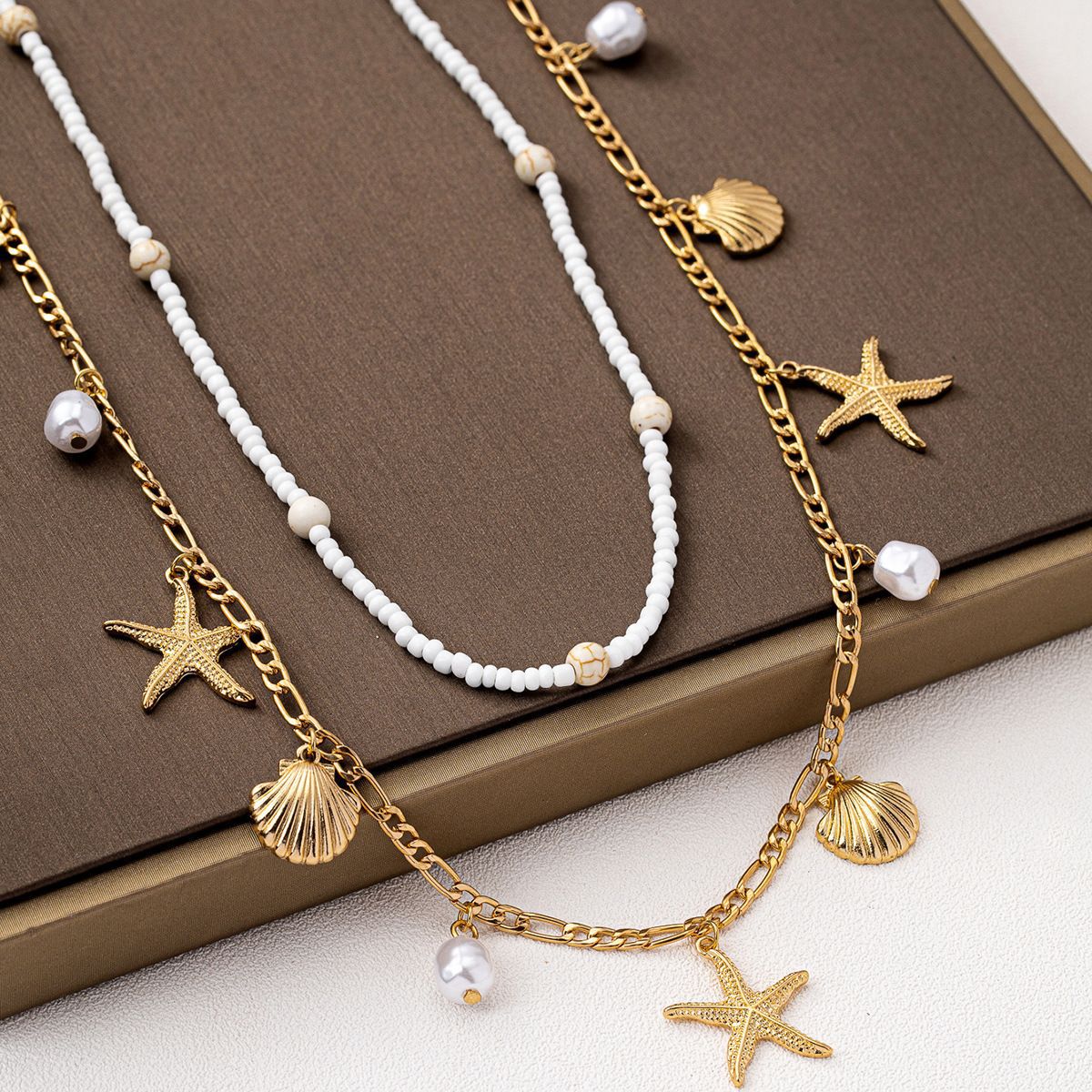 Seaside Vacation Style Starfish Shell Waist Chain Women Bohemian Beach Accessories Metal Chain Body Chain