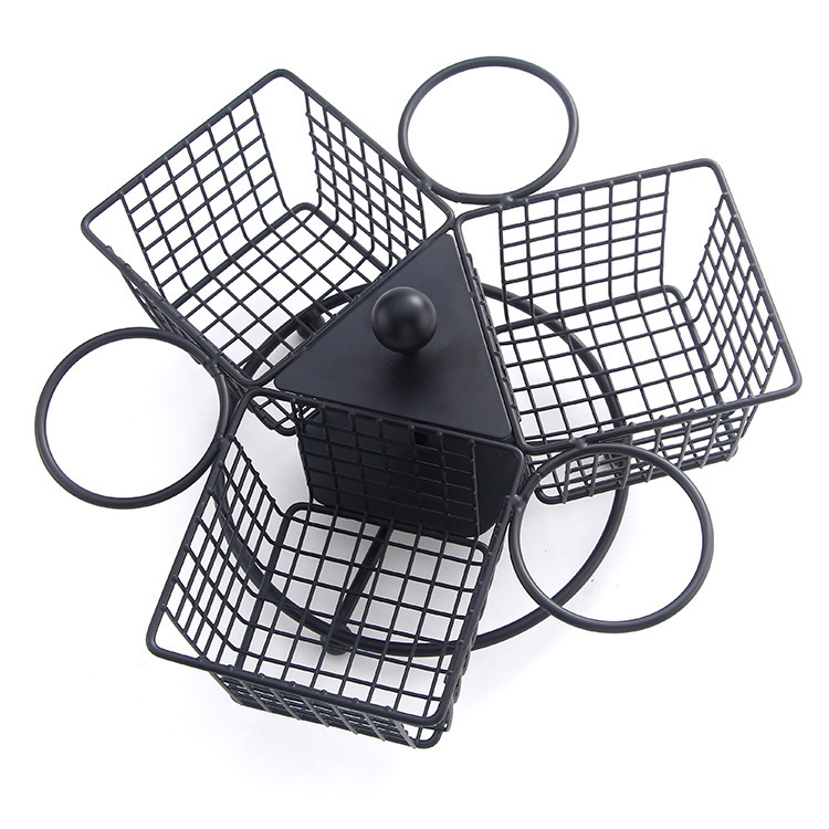 Rotating French Fry Basket Fried Chicken French Fries Snack Basket American Restaurant Square Multi-functional Frying Basket