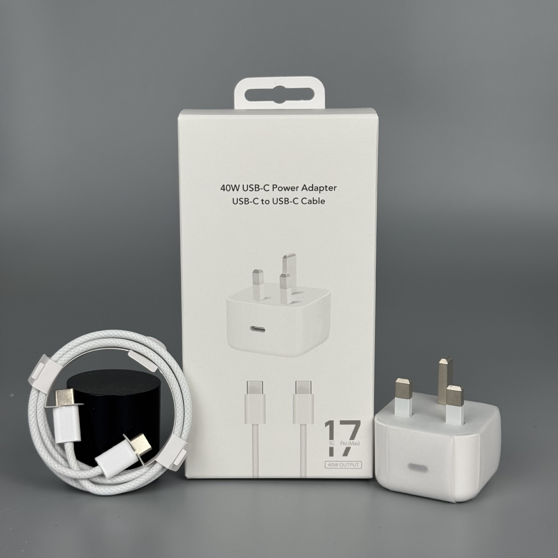 40W European Standard Charger Applicable Apple British Standard PD Charging Head Mobile American Standard Fast Charging Head Original Set
