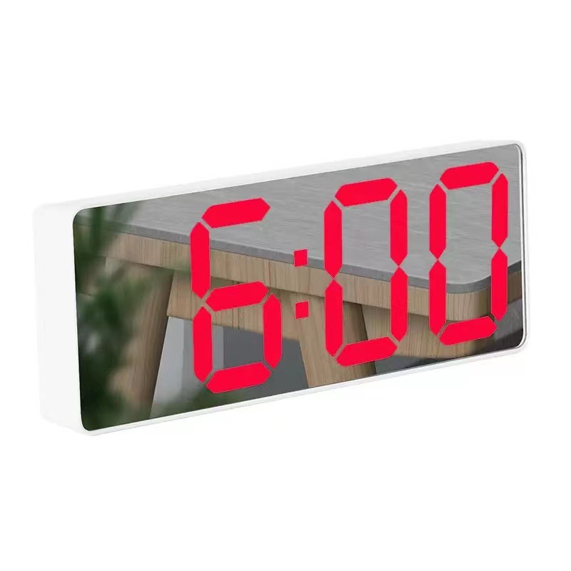 LED mirror alarm clock, multi-functional clock makeup mirror alarm clock, battery and plug-in dual use