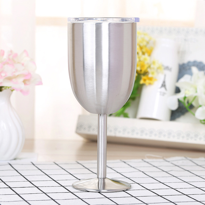 304 stainless steel goblet wine glass double-layer vacuum insulated champagne cocktail cup