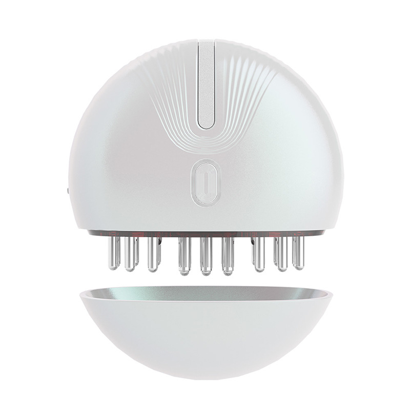 Portable Electric Massage Comb Microcurrent EMS Red Light Meridian Dredging Vibration Hot Compress Scalp Head Massage