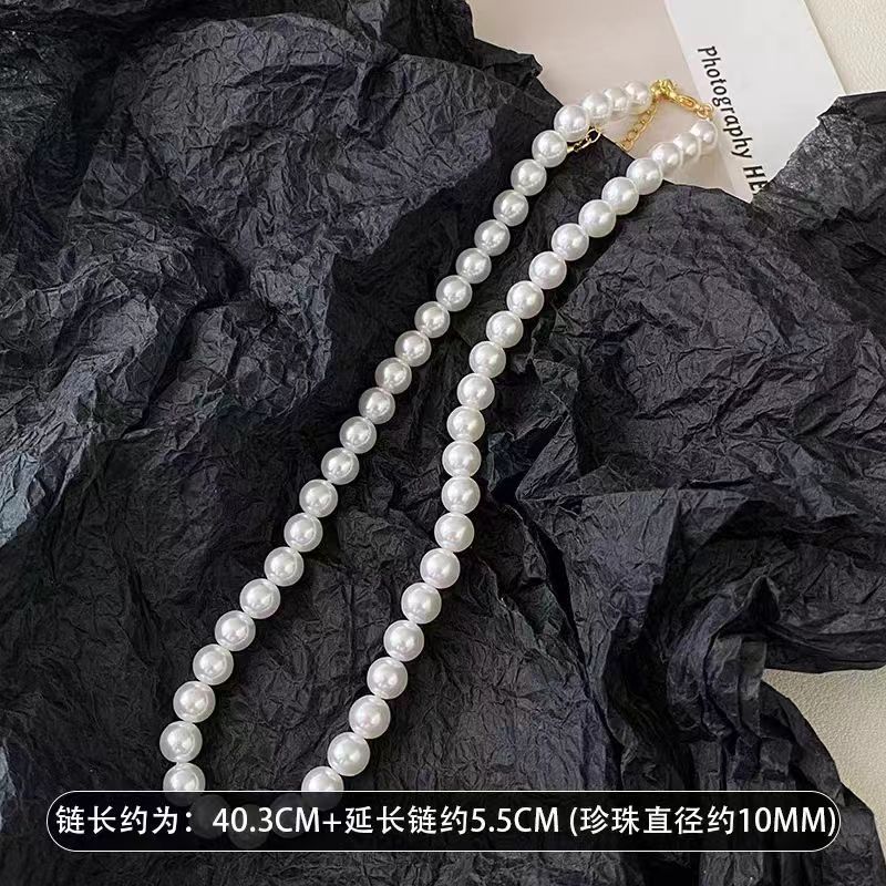 Swarovski Pearl Necklace for Women, Sweet Clavicle Chain, New High-Luster Pearl Neck Chain for Women