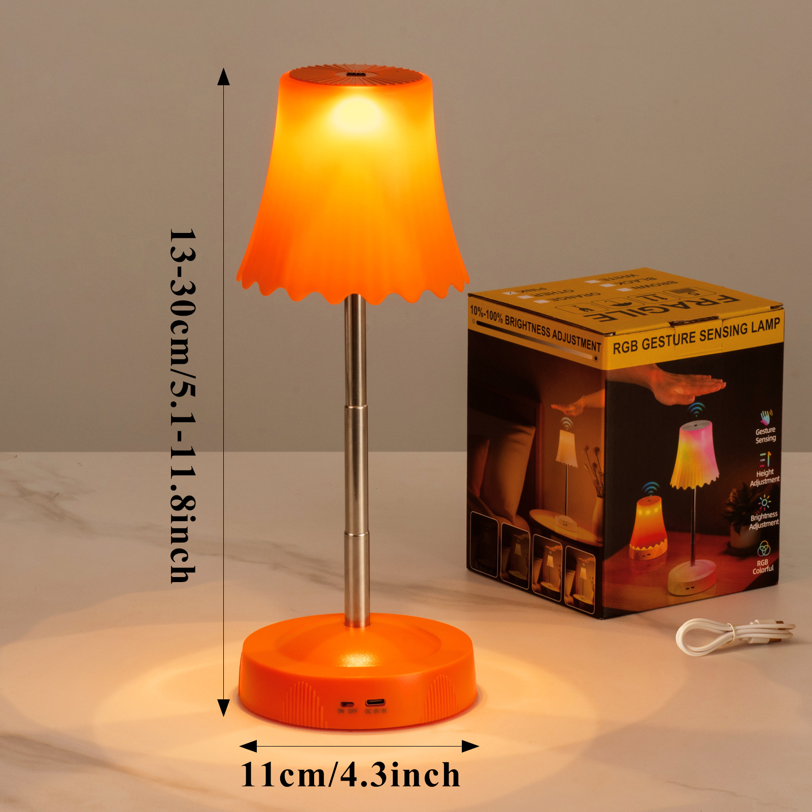 Human Body Induction Atmosphere Light Hand Sweep Desk Lamp Dormitory Bedroom Bedside Light Charging Night Light