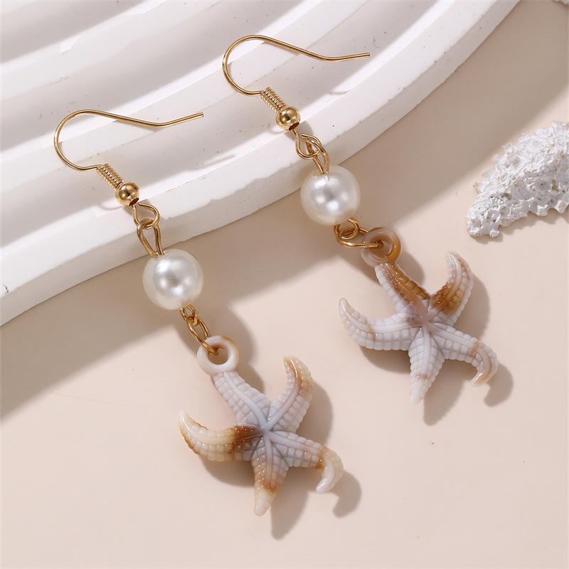 EZ5365 New Shell Conch Earrings Exaggerated Ear Accessories Women's Bohemian Beach Vacation Style Accessory