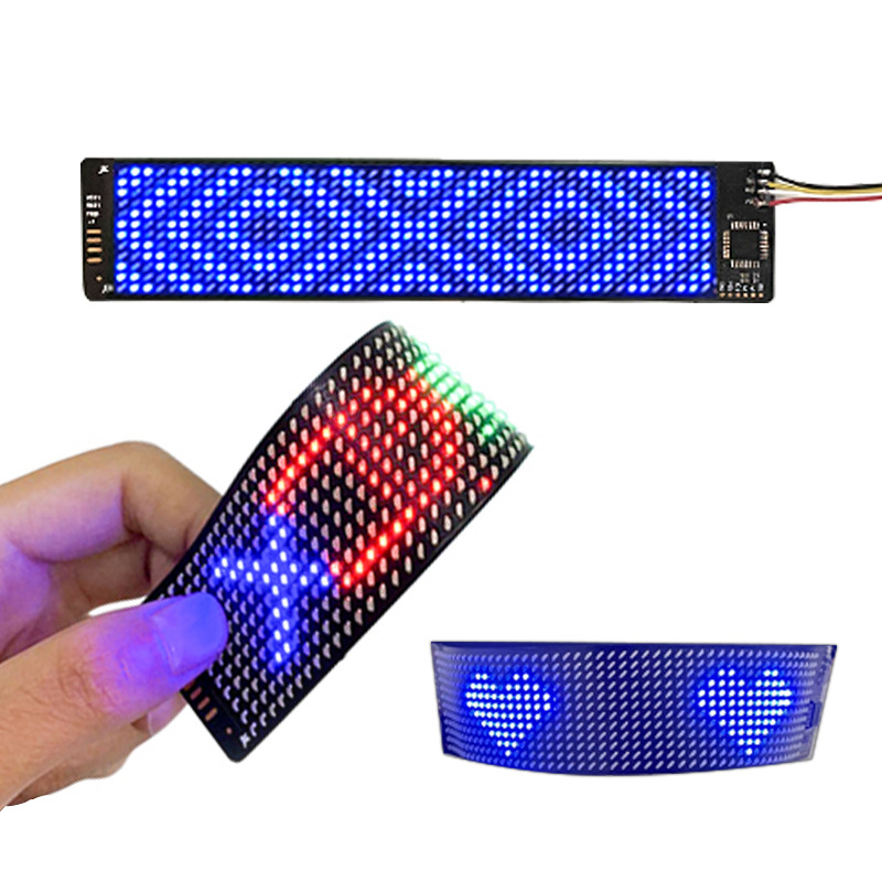 LED flexible display, hat-style LED display, flexible LED display for cell phones, backpack-style LED flexible display