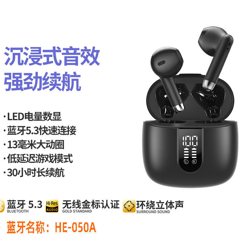 TWS In-ear Earphones Smart Translation HD Digital Display Bluetooth Call Noise Cancelling Stereo Sound
