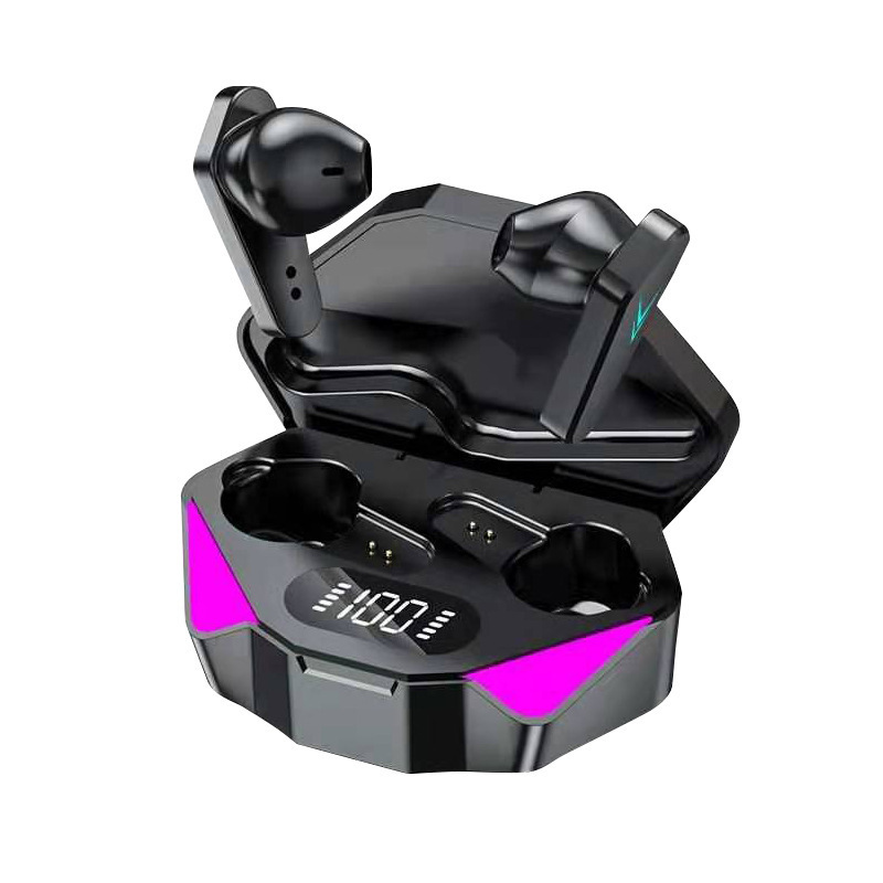 New X15 Bluetooth Earphones Gaming E-sports Digital Display Low Latency Low Power Consumption Private Mold Earphones