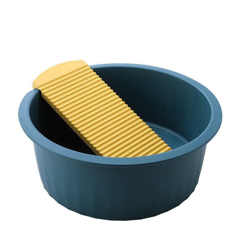Household wash basin with washboard student dormitory washboard plastic large size vegetable washing baby hand wash basin mini