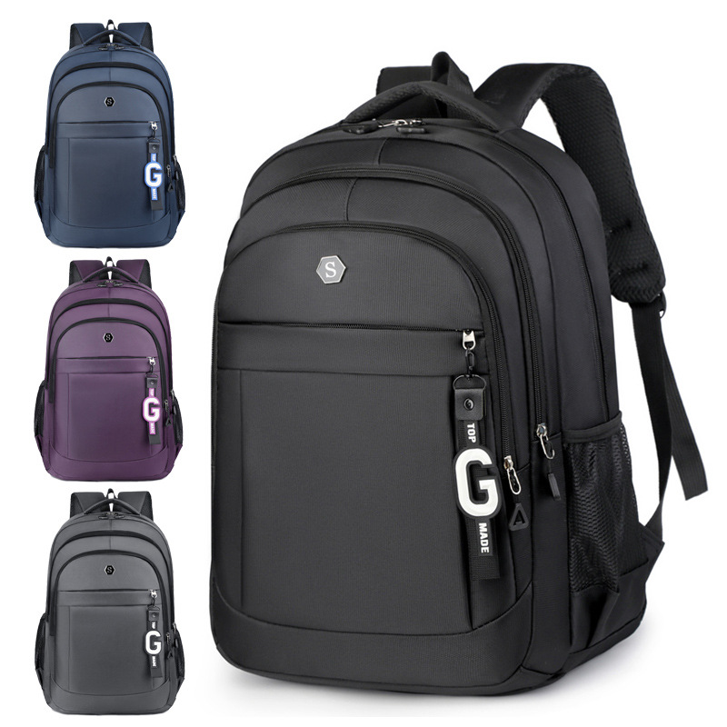 Backpack men women junior high school high school college student Oxford cloth schoolbag large capacity Europe business trip travel backpack