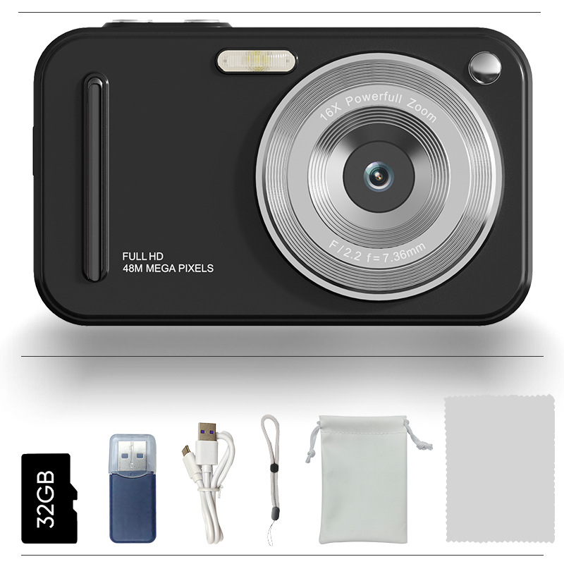 HD Digital Camera CCD Student Selfie Portable 48MP Student Camera