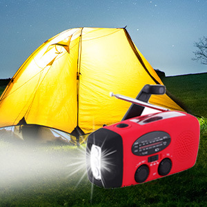 Outdoor disaster relief hand-crank solar charging radio mini emergency with lighting function radio