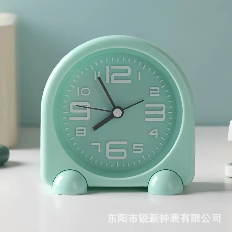 New metal cartoon silent alarm clock large digital eco-friendly cute children student bedroom desktop