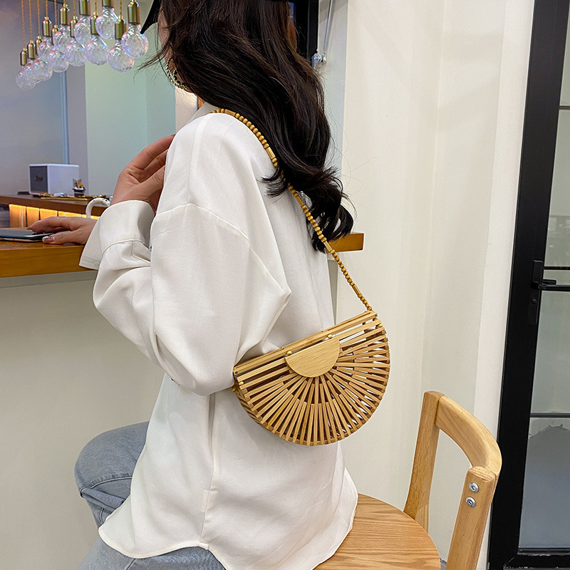 Small Fresh 2026 Spring Summer Crossbody Bag Coin Purse Straw Bag Hollow Small Bag for Women
