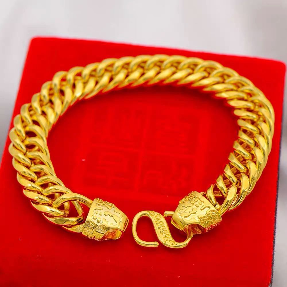 Vietnam sand gold bracelet men domineering boss chain gold-plated chain long luxury jewelry