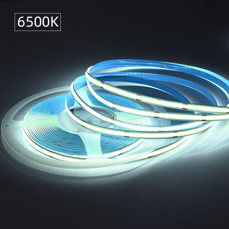 COB LED strip light, self-adhesive, for living room ceiling, 24V, 8mm, 320 high CRI, atmosphere, low-voltage, linear, flexible strip light