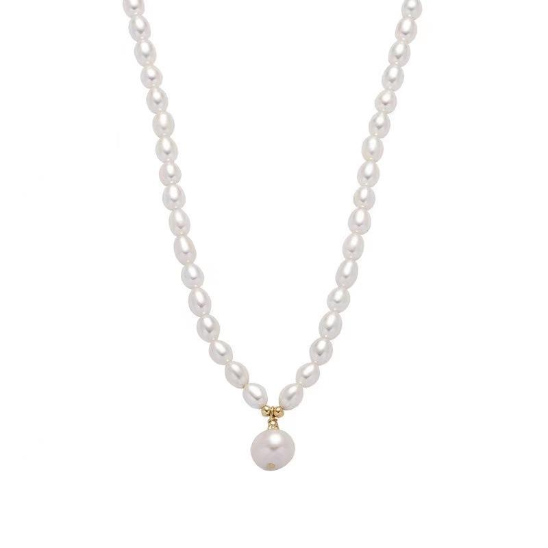 Natural freshwater pearl necklace autumn/winter new simple clavicle chain sweater chain