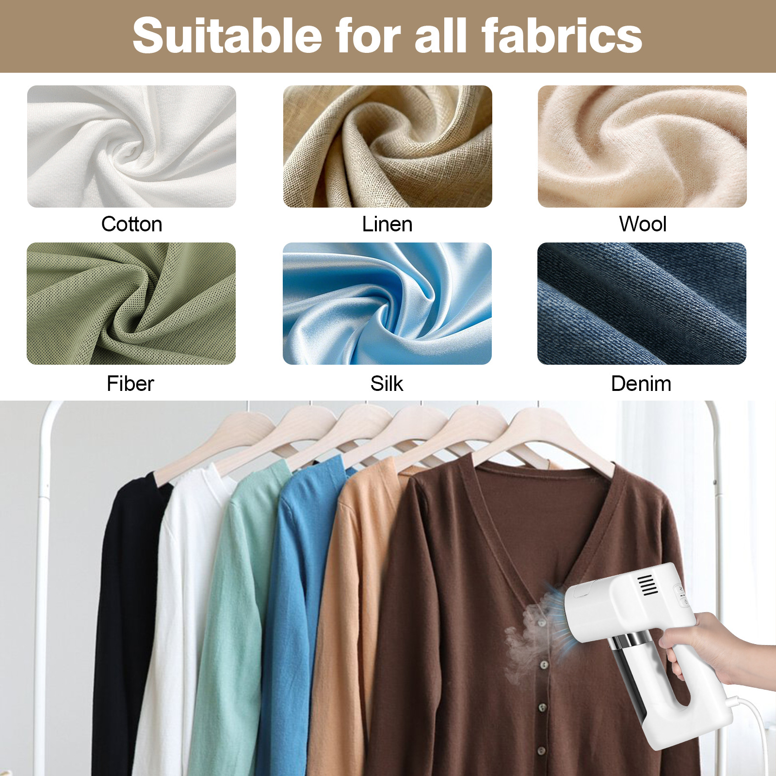 Adsorption Garment Steamer Handheld Small Household Two-Speed Suction Ironing Machine Dry and Wet Dual-Use Steam Iron