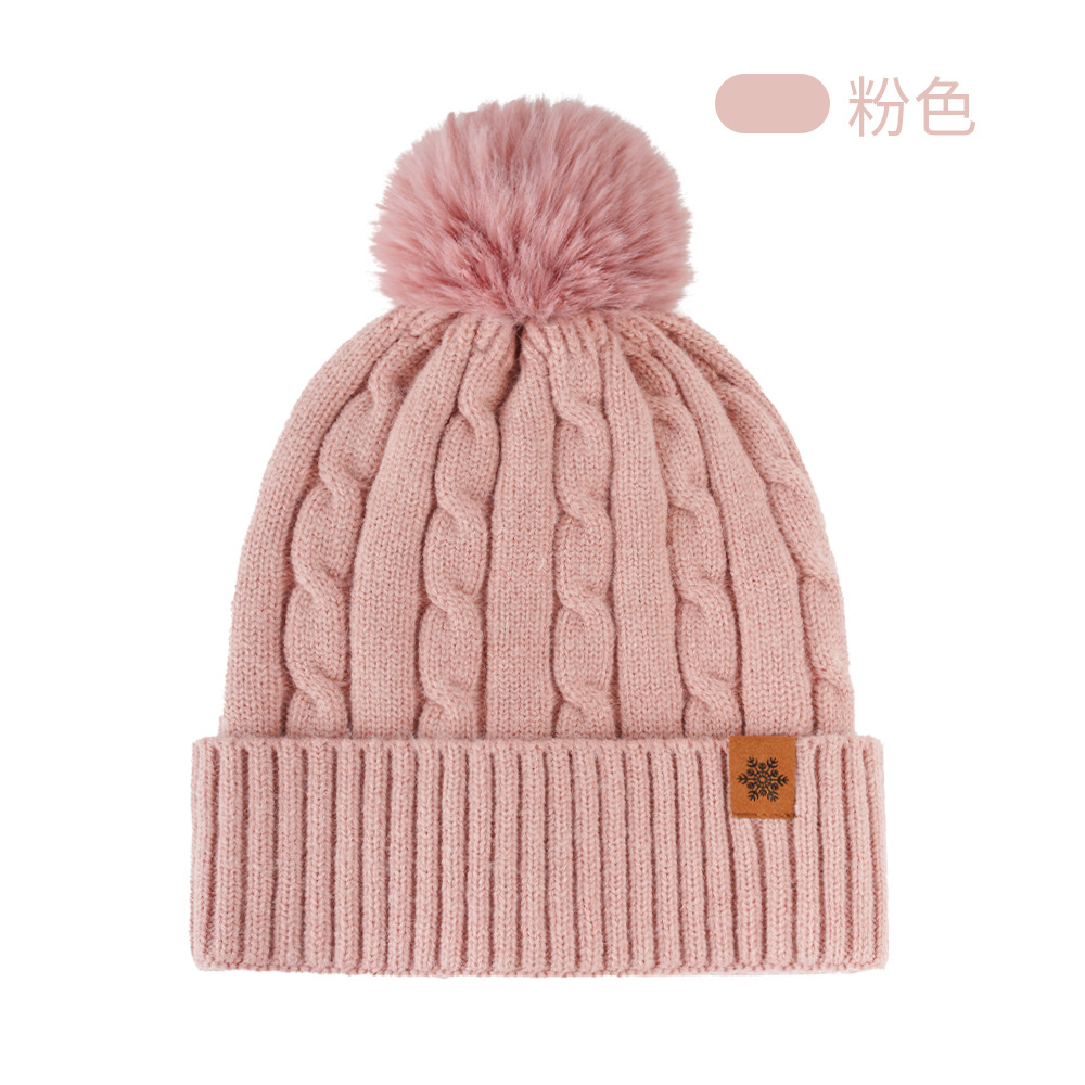 Knitted Hat Autumn Winter Women's Cold-Proof Warm Earflap Solid Color Outdoor Warm Earflap Hat