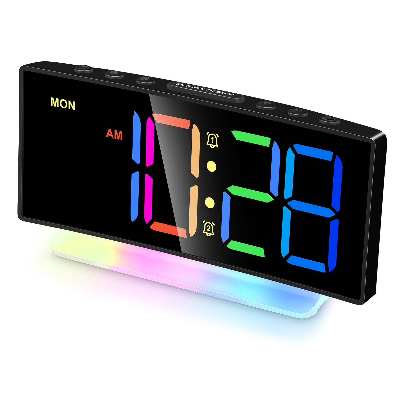 2023 New Desktop Desk Clock LED Electronic Alarm Clock Living Room Table Clock Ornament Electronic Clock Custom