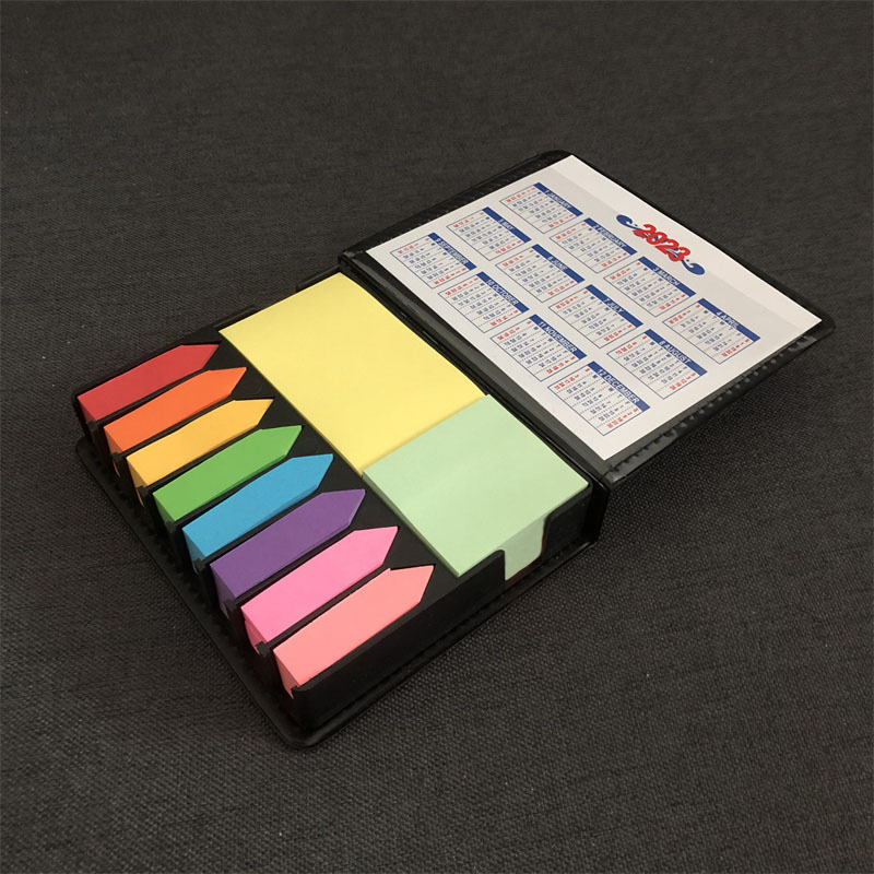 Sticky Note Business Memo Pad Crayon Color Arrow Fluorescent Color Sticky Note Sticker Paper PU Sticky Note Box