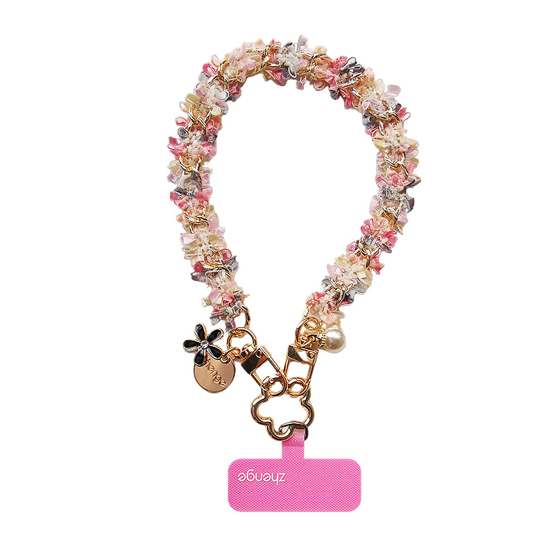Phone strap women's fairy lace twisted chain wrist rope small fragrance style outdoor travel outing