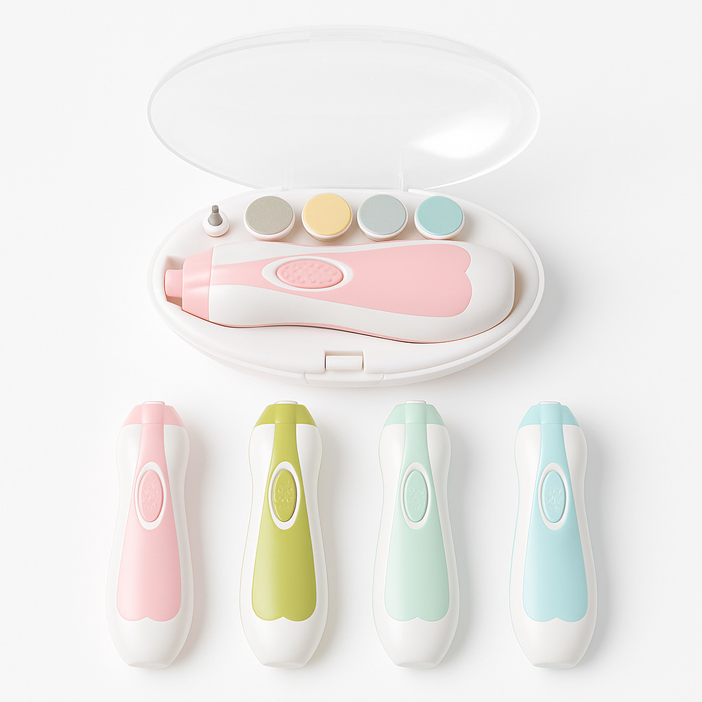 Quiet Replaceable Grinding Head Nail Clipper with Light Nail Care Tool Set Electric Nail File for Baby Non-Pinching