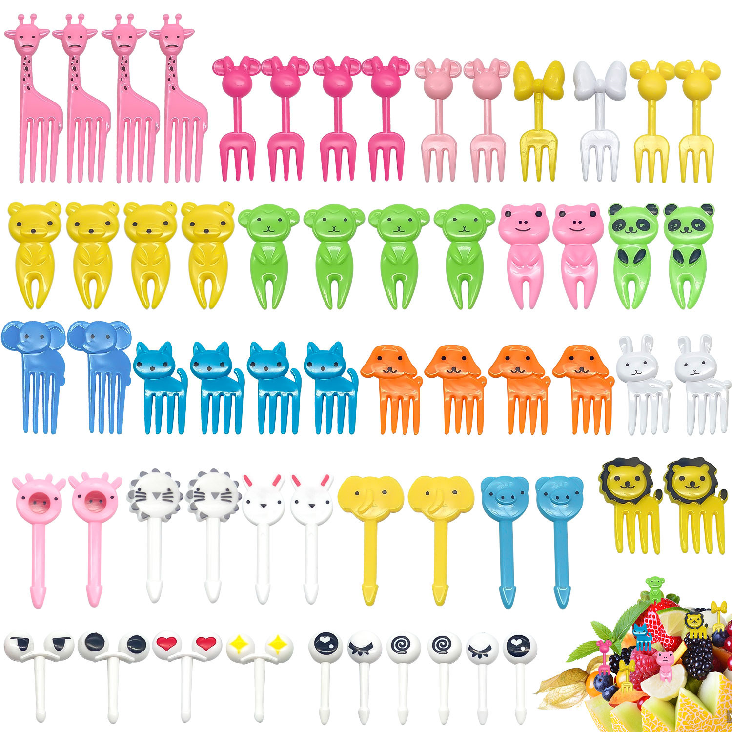 Bento decoration pick fruit fork Mickey cute mini bento pick animal paradise fruit fork set bento pick