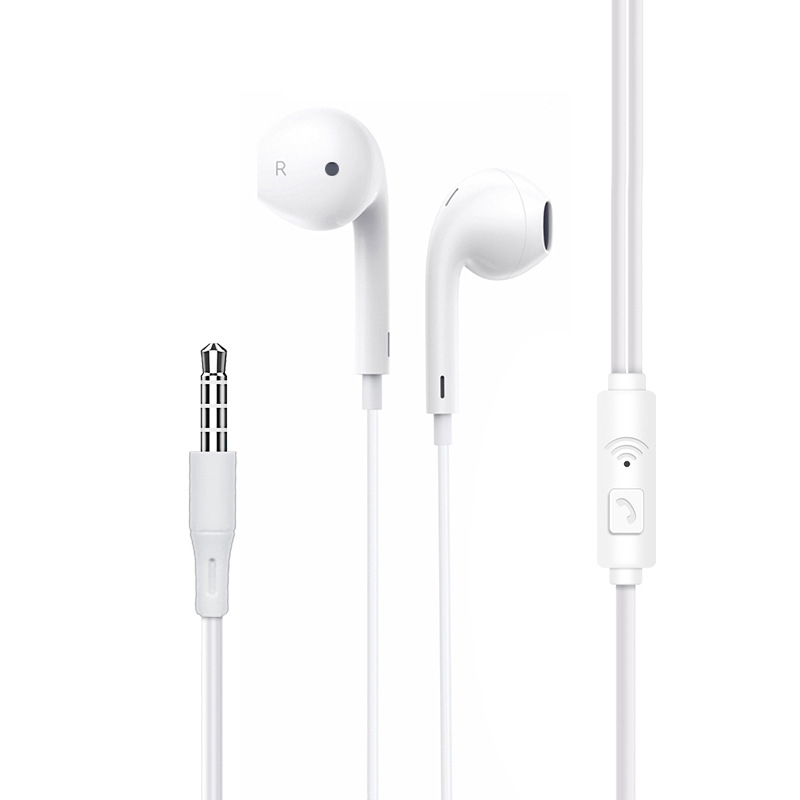 Letang 3.5mm Stereo Semi-in-ear Music Earphone Applicable for iPhone 6 Android Phone Wired Control Computer Earphone