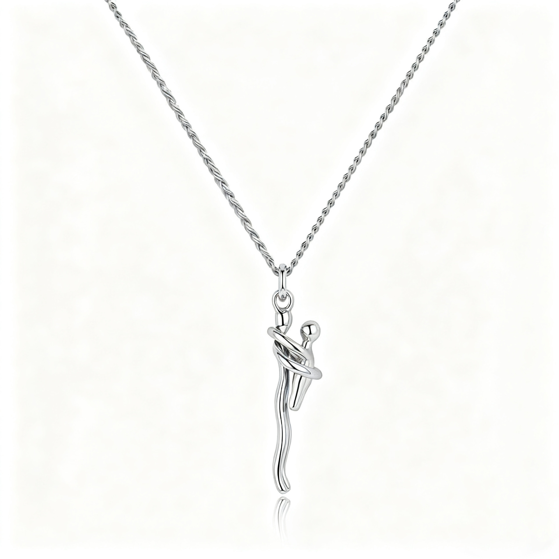 New Child Hug Necklace Two-Tone Pendant Mother's Day Father's Day Memorial Gift Necklace