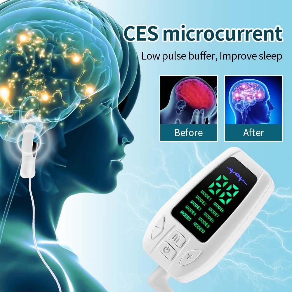 EMS microcurrent massager relieve fatigue ear clip sleep aid device sleep aid device meridian physiotherapy device