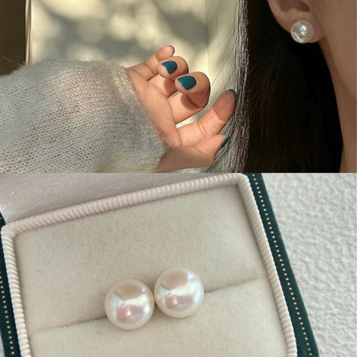 Natural Freshwater Pearl Earrings New Simple Flight Attendant Ear Clips 925 Sterling Silver Earrings for Women