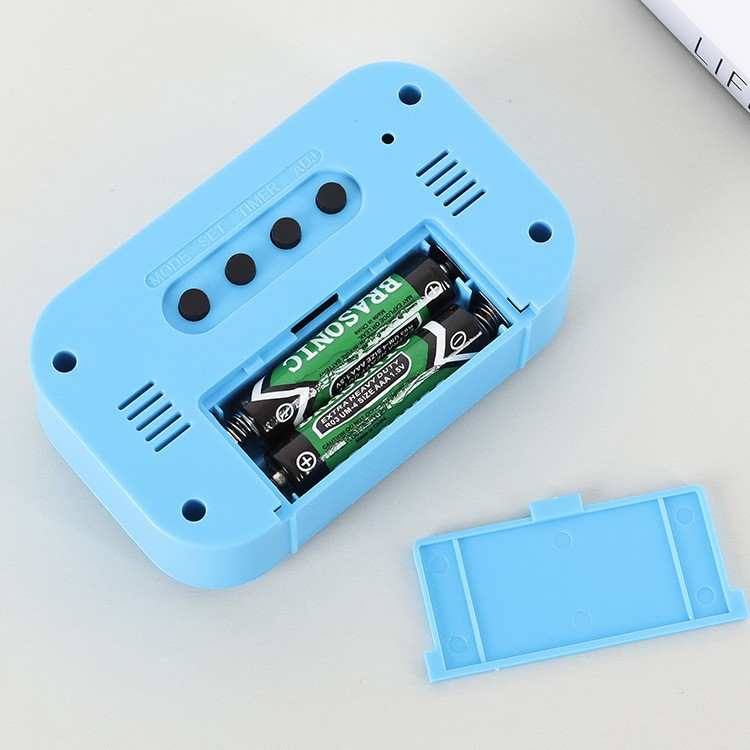 Alarm Clock Children Simple Small Alarm Clock Cute Student Mini Small Desk Clock Temperature Date Display Timer Snooze Clock