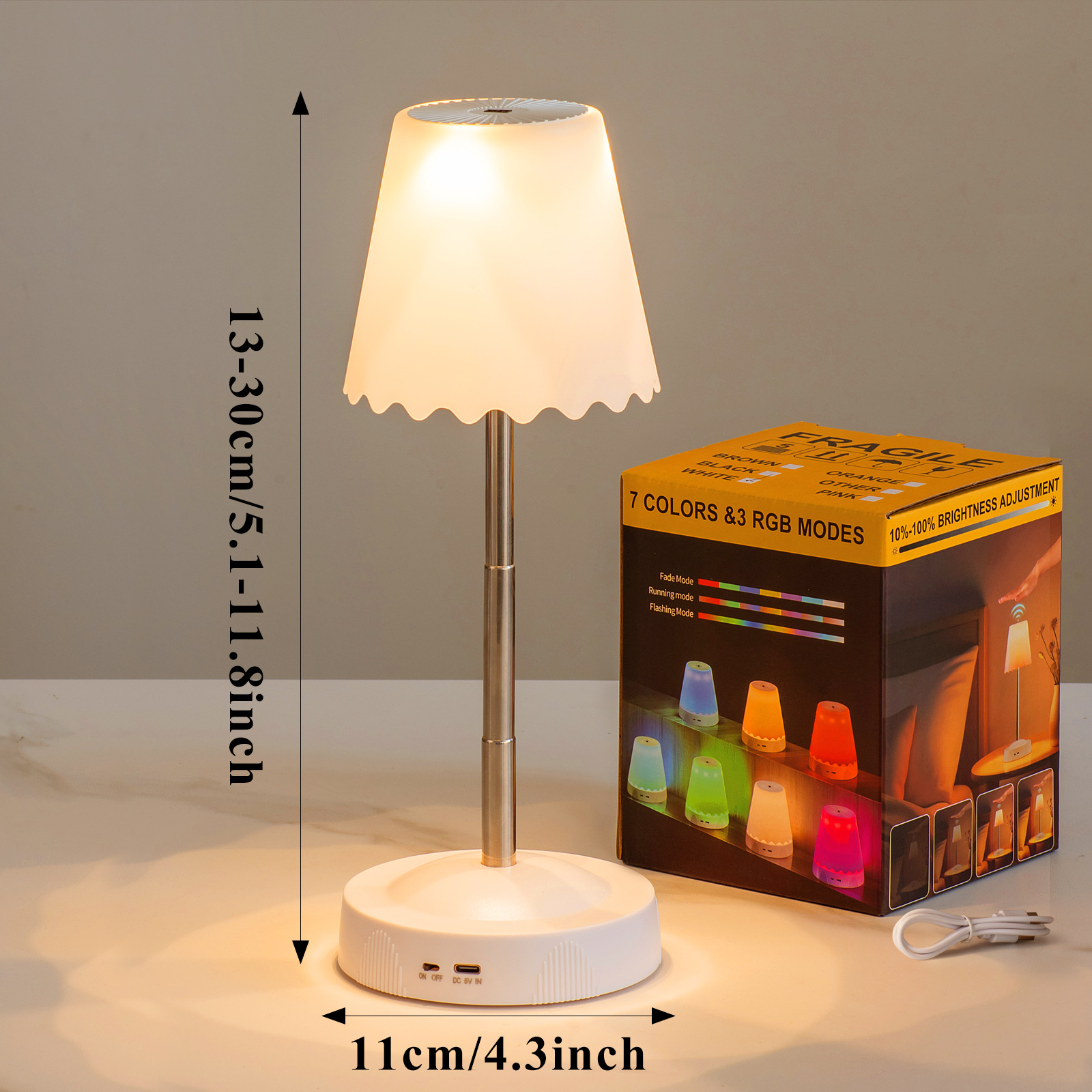 Human Body Induction Atmosphere Light Hand Sweep Desk Lamp Dormitory Bedroom Bedside Light Charging Night Light