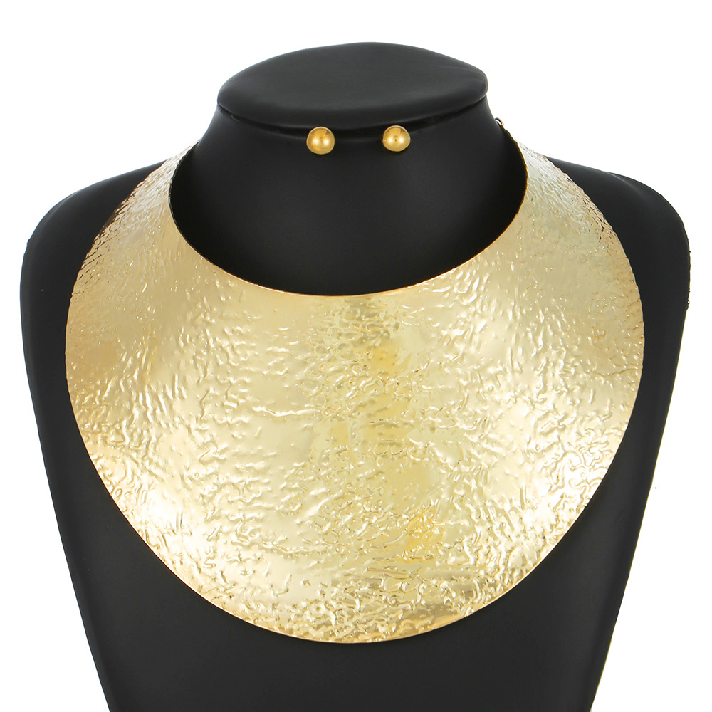 Exaggerated collar African necklace metal collar punk COS big neck chain necklace