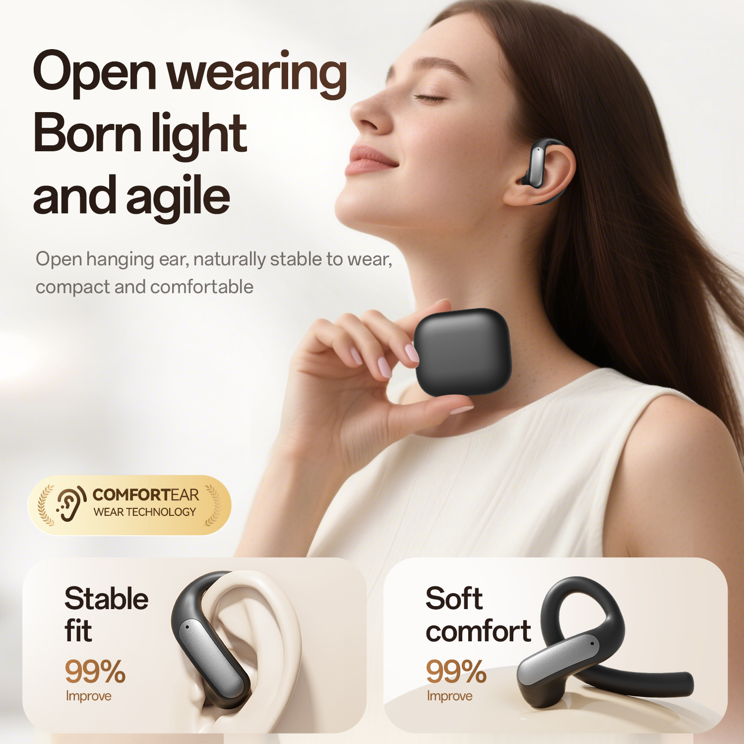 2026 New M140 Bluetooth Headset OWS Open Ear Hook Low Latency Wireless In-ear Bluetooth Headset