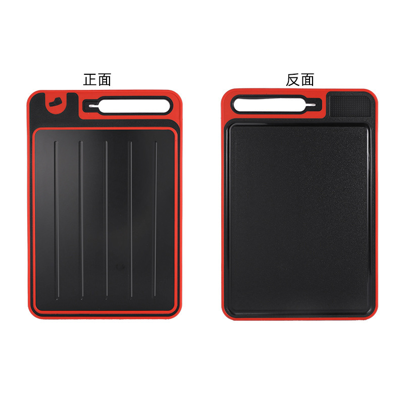Stainless steel cutting board household 304 with sharpener cutting board double-sided available vegetable cutting board wheat straw cutting board plastic board