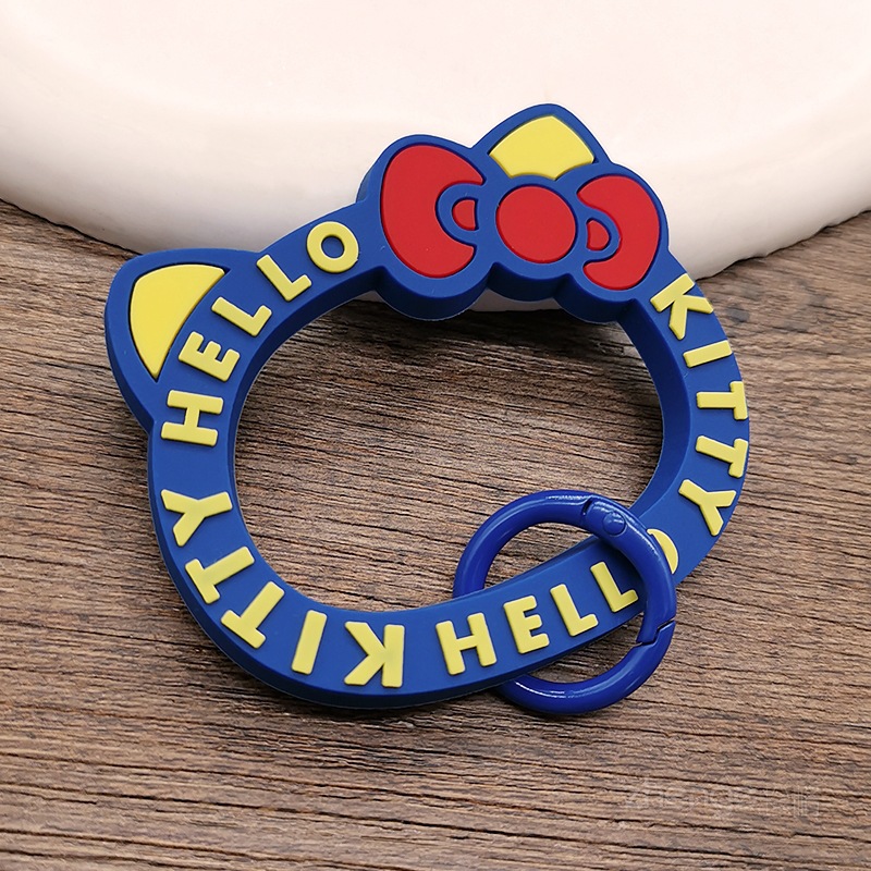Cute cat ring pendant cartoon round ring phone strap gasket thin clip piece phone chain hanging piece not top shell does not affect