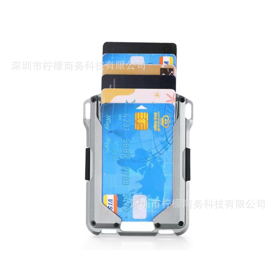 Direct Sale Metal Wallet Metal RFID Card Holder Card Sleeve Anti-theft Aluminum Alloy Credit Card Clip Bank Card