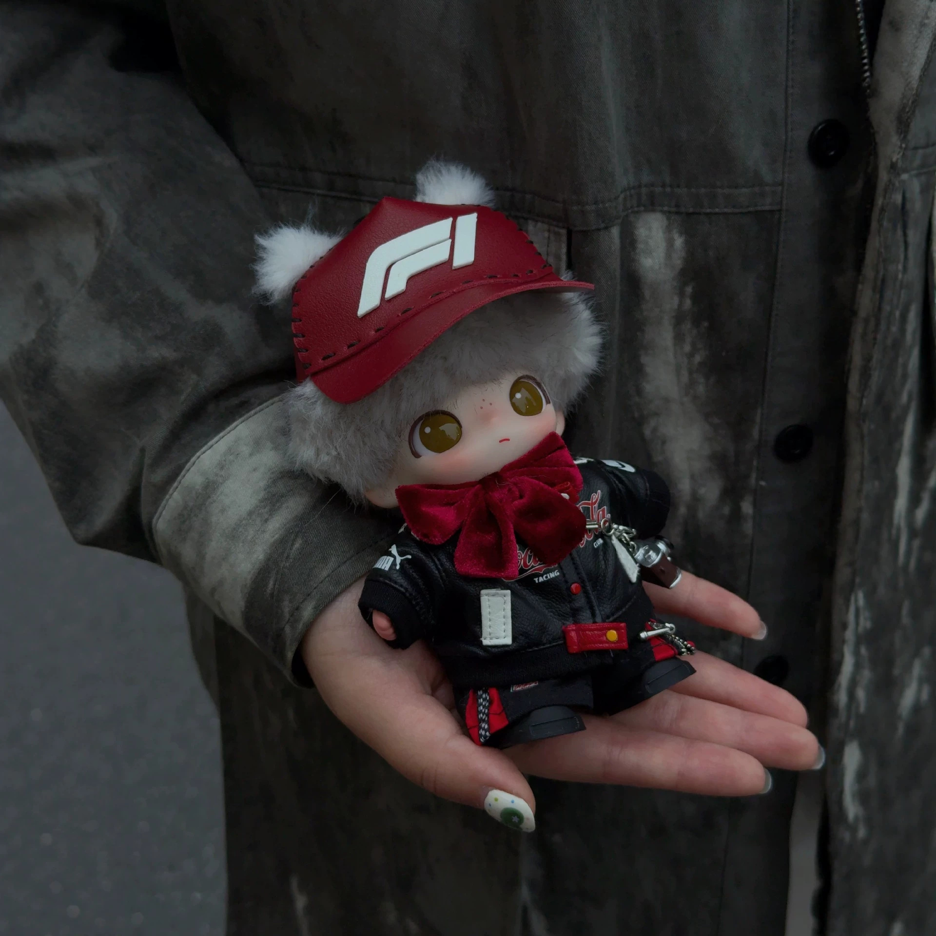 Doll Clothes Only dimoo Wolf Grandma Clothes dimoo Secret Drama Club Series Cool Motorcycle Racing Leather Jacket