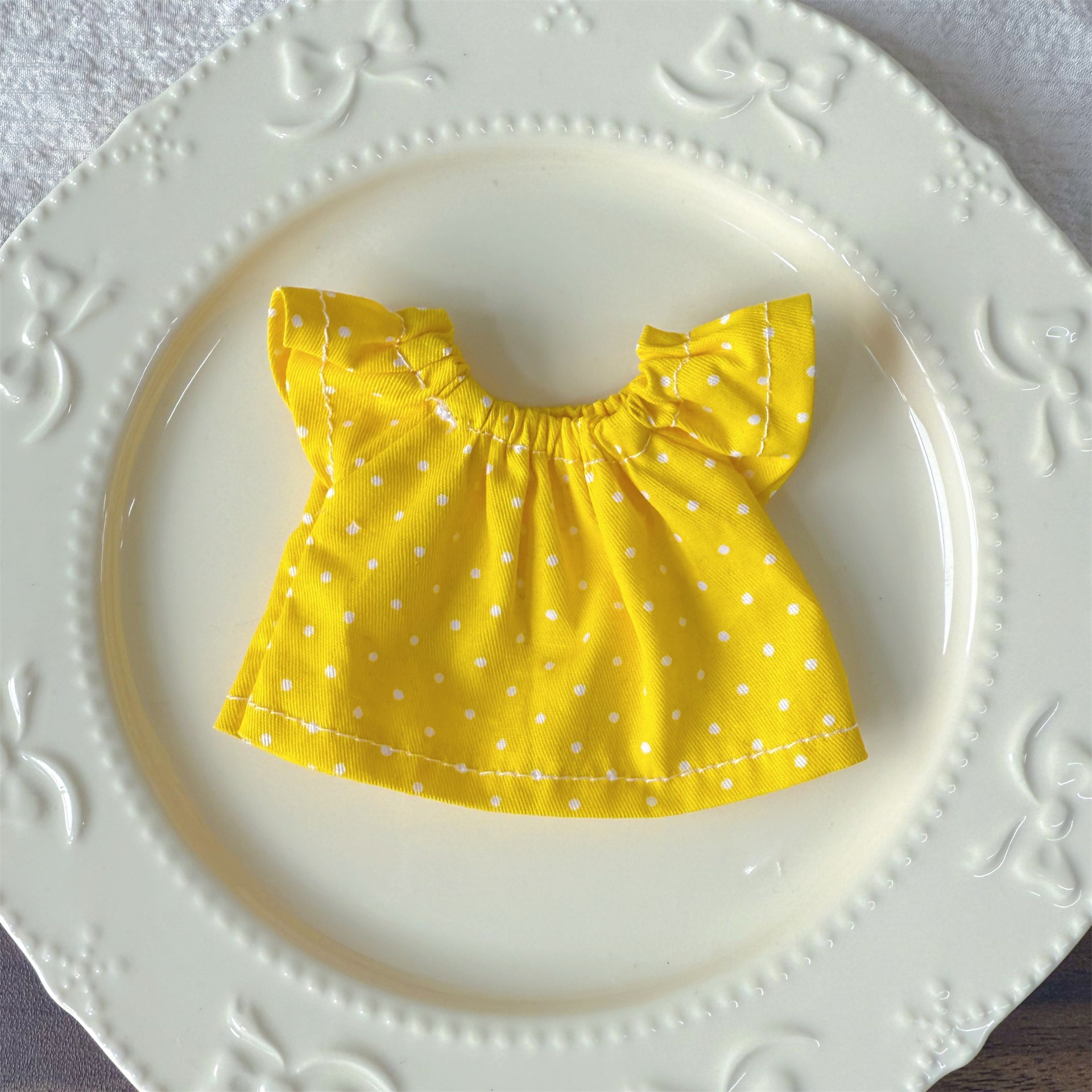 New 17cm Labubu doll clothes doll dress off-shoulder dress crying baby Bikini Bottom ugly fish accessories