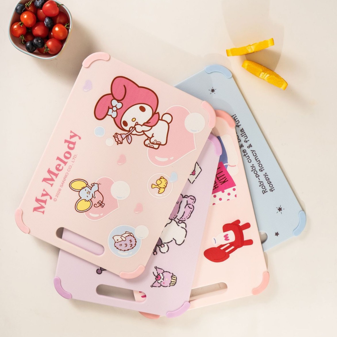 Sanrio Cutting Board Official Food-Grade PP Small Board Fruit Cutting Baby Food Board Picnic Vegetable Board Cartoon KT Board