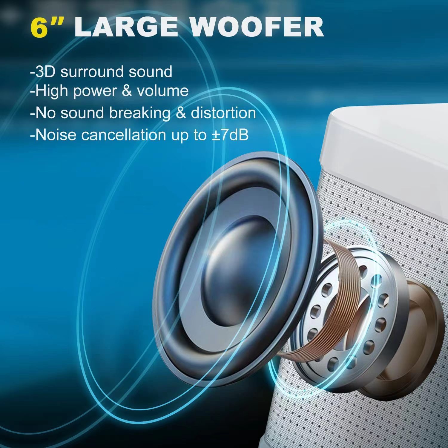 YS203 Bluetooth Speaker Wireless K歌 Speaker with Microphone Outdoor Singing YS203 Speaker