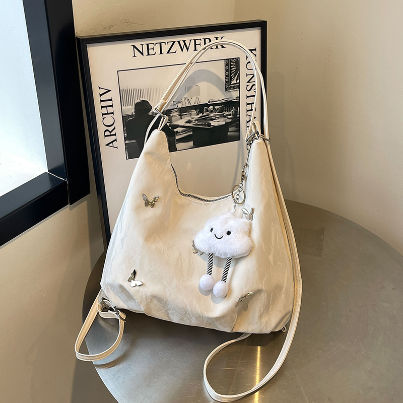 Large capacity commuting backpack women 2026 early autumn new butterfly underarm single shoulder bag tote bag