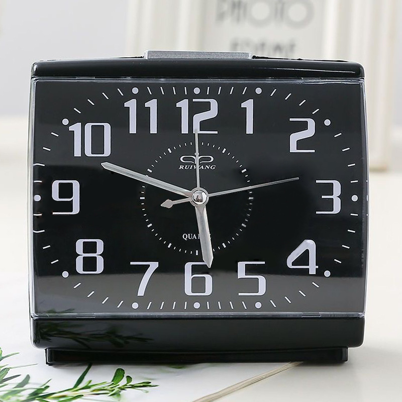 Factory Price Silent Square Large Alarm Clock Glow with Night Light 3D Digital Bedroom Desktop Alarm Clock