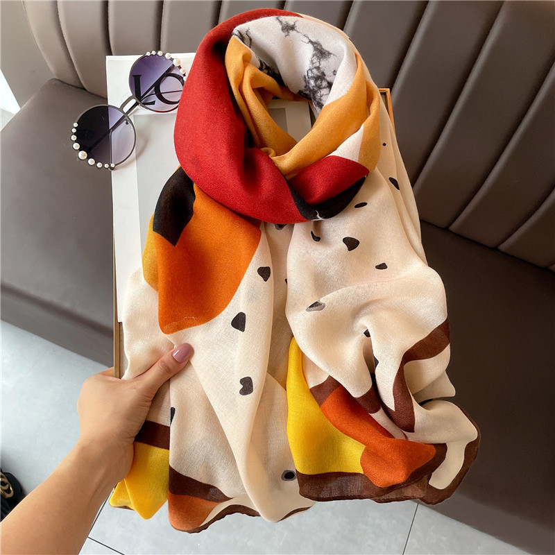 Scarf, thin gauze scarf, cotton-linen scarf for women, autumn and winter long gauze scarf, summer sunscreen shawl dual-use