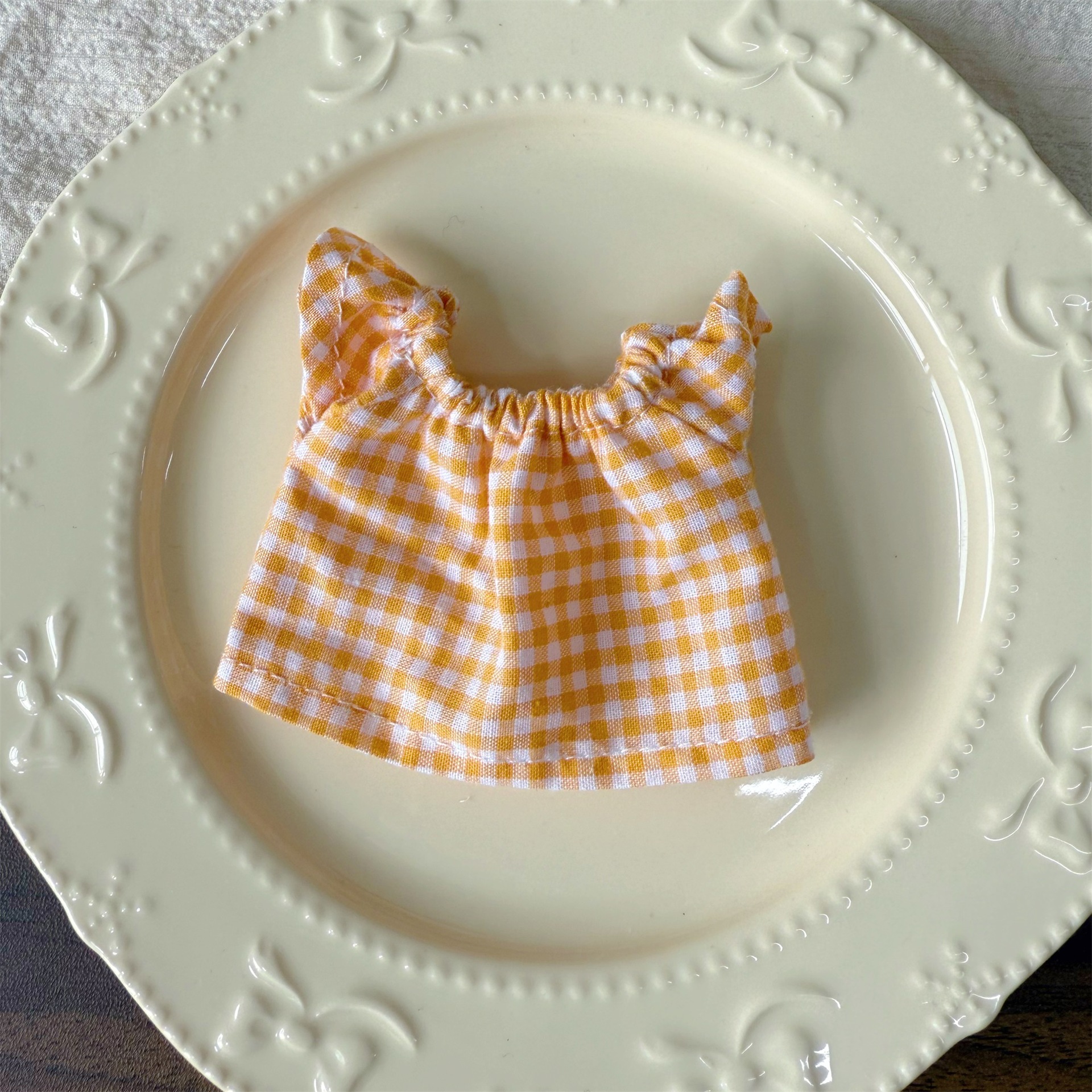 New 17cm Labubu doll clothes doll dress off-shoulder dress crying baby Bikini Bottom ugly fish accessories