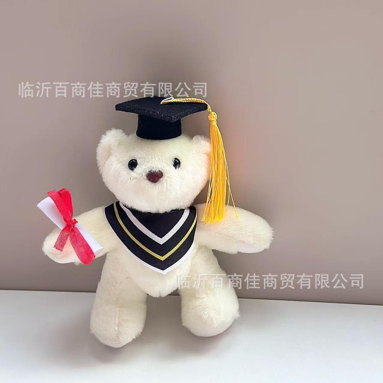 15CM doctoral uniform graduation bear plush toy teddy bear graduation souvenir with doctoral cap scarf doll clothes